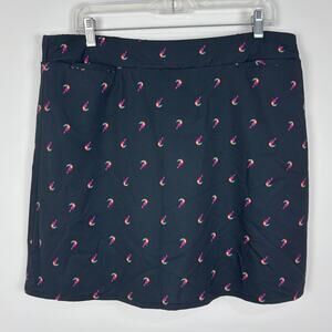 Croft & Barrow Skort XL Black Tucan Bird Print pockets outdoor athletic hiking